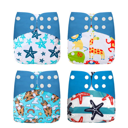 4 economical and ecological washable nappies.