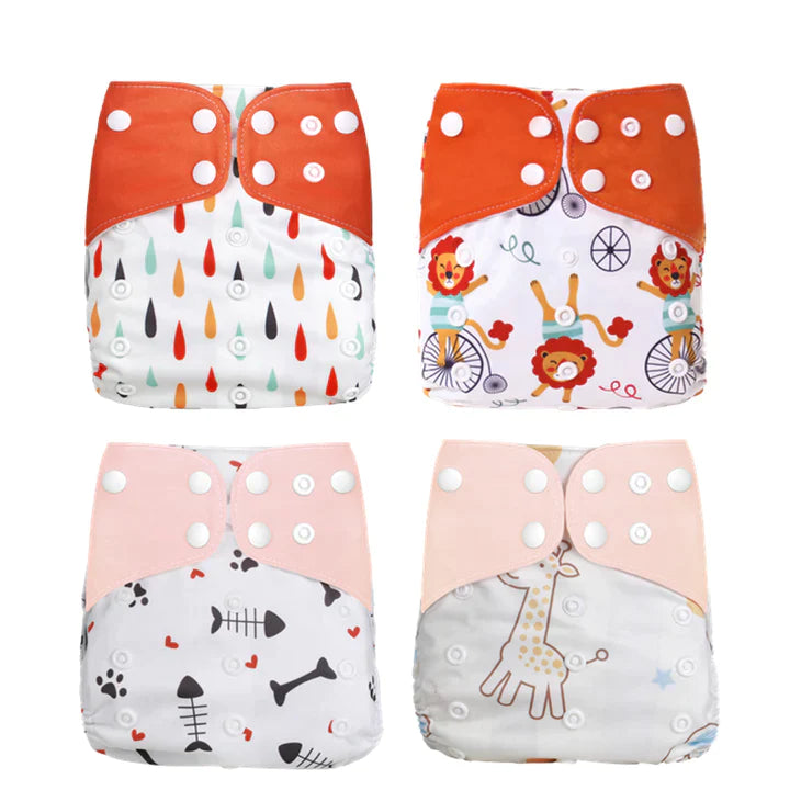 4 economical and ecological washable nappies.