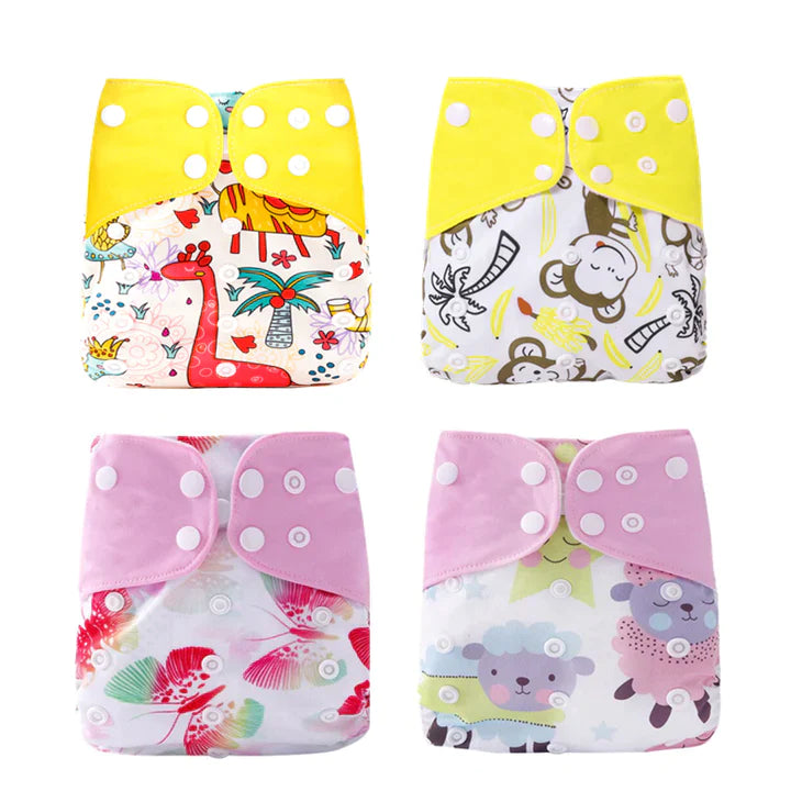 4 economical and ecological washable nappies.