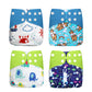 4 economical and ecological washable nappies.