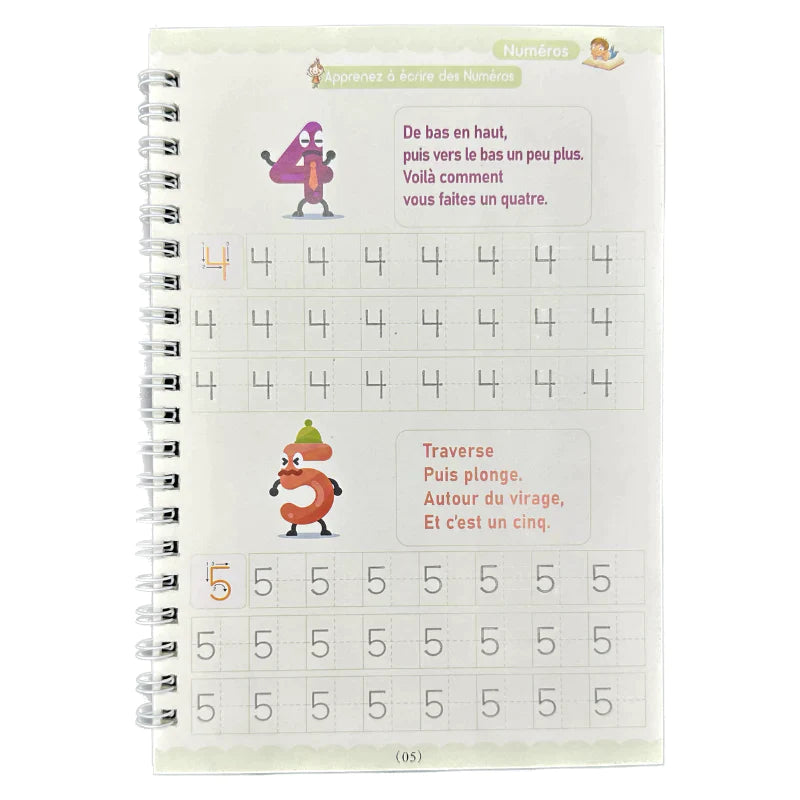 4 Children's Magic Notebook 🧙(ALPHABET, NUMBERS, MATHEMATICS, GEOMETRIC FORMS)