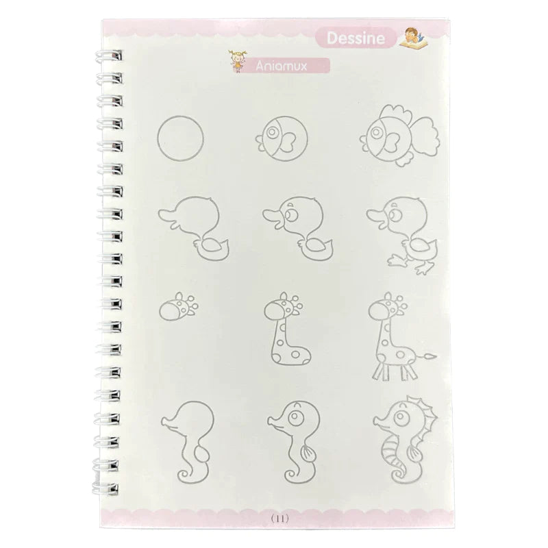 4 Children's Magic Notebook 🧙(ALPHABET, NUMBERS, MATHEMATICS, GEOMETRIC FORMS)